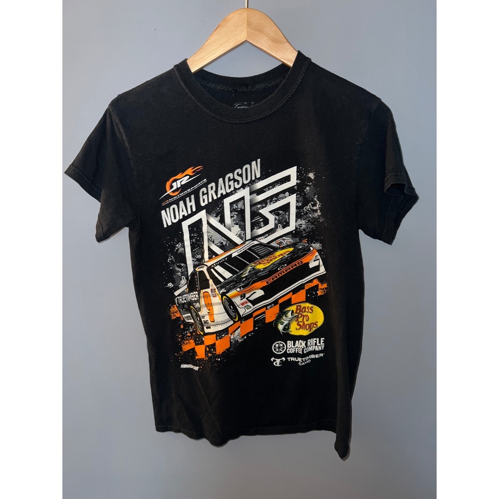 Noah Gragson JR Motorsports NASCAR Bass Pro‎ Shops Black Graphic T-Shirt Small